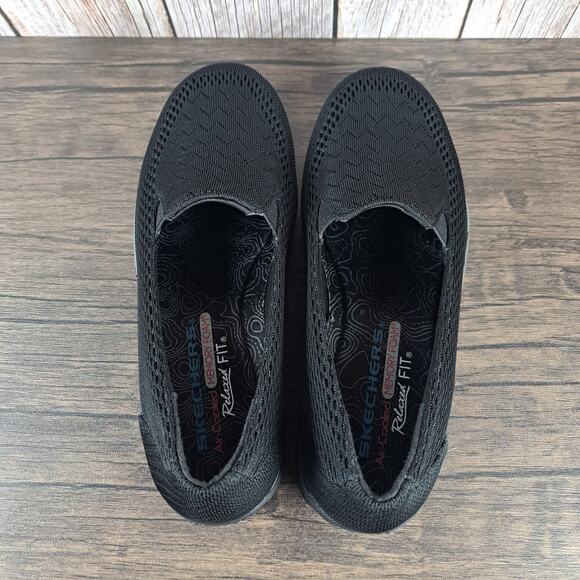 Skechers Reggae Fest 2.0 Willow Slip On Sneaker Women's Sz 6.5 Black Mesh (NWOB) - Picture 6 of 9